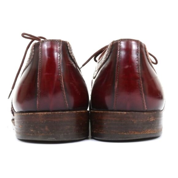 Mario Bruni Mens Size 9W Burgundy Leather Cap-Toe Oxford Loafer FREE SHOE TREES! main image 9